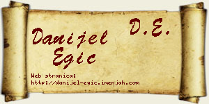 Danijel Egić vizit kartica